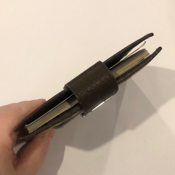 GUCCI MONOGRAM Leather Canvas Agenda Binder Passport Holder Credit Card Wallet - Picture 11 of 17